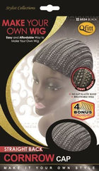 Qfitt Straight Back Cornrow Cap #5024 - Beauty Bar & Supply