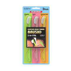 Ebin New York Edge Tamer 2 in 1 brush & Comb-3pack - Beauty Bar & Supply