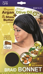 Qfitt Braid Bonnet-Organic Argan & Shea Butter +Scented Olive Oil #837 - Beauty Bar & Supply