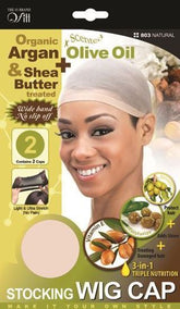 Qfitt Organic Argan & Shea Butter + Olive Oil Stocking Wig Cap - Beauty Bar & Supply