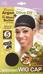 Qfitt Organic Argan &amp; Shea Butter + Olive Oil Stocking Wig Cap - Beauty Bar & Supply