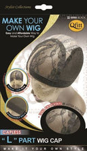 Load image into Gallery viewer, Qfitt Make Your Own Wig Capless L Part Wig Cap #5066Black - Beauty Bar &amp; Supply
