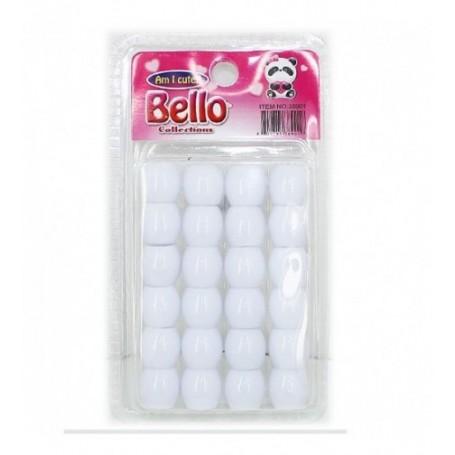 Bello Collections Hair Beads-White #38901