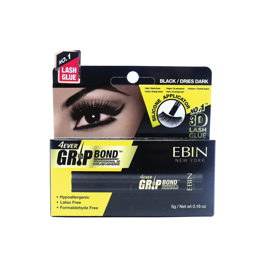 Ebin New York Grip Bond Latex Free Lash Adhesive-Black - Beauty Bar & Supply