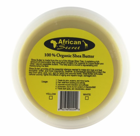 African Secret Shea Butter Yellow 8 oz - Beauty Bar & Supply