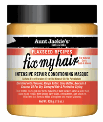 Aunt Jackie's Curls & Coils Flaxseed Recipes Fix My Hair Intensive Repair Conditioning Masque - Beauty Bar & Supply