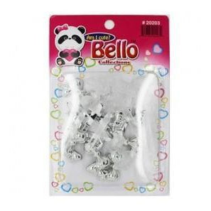 Bello Collections Hair Barrette-Silver Glitter 20203 - Beauty Bar & Supply