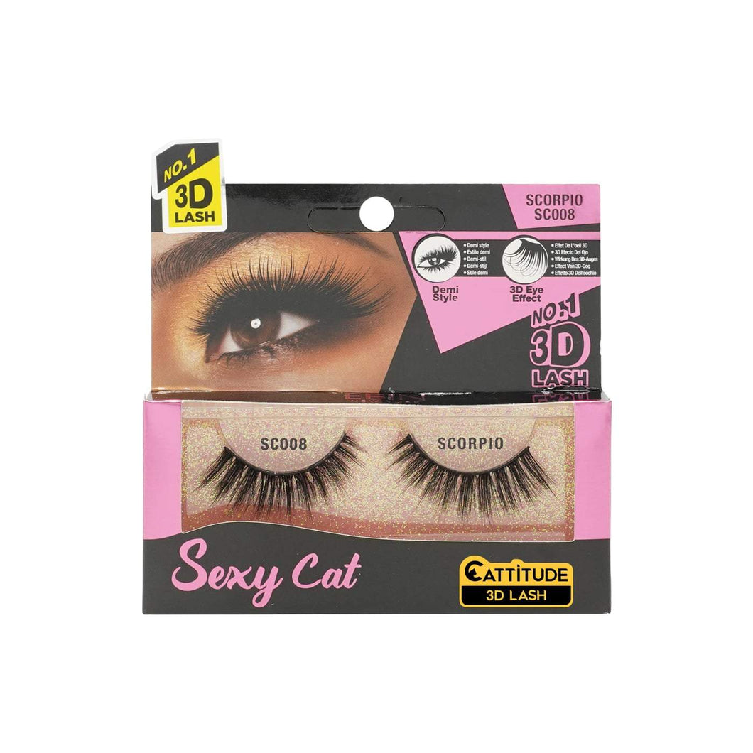 Ebin New York Sexy Cat 3D Eye Lashes-Scorpio - Beauty Bar & Supply