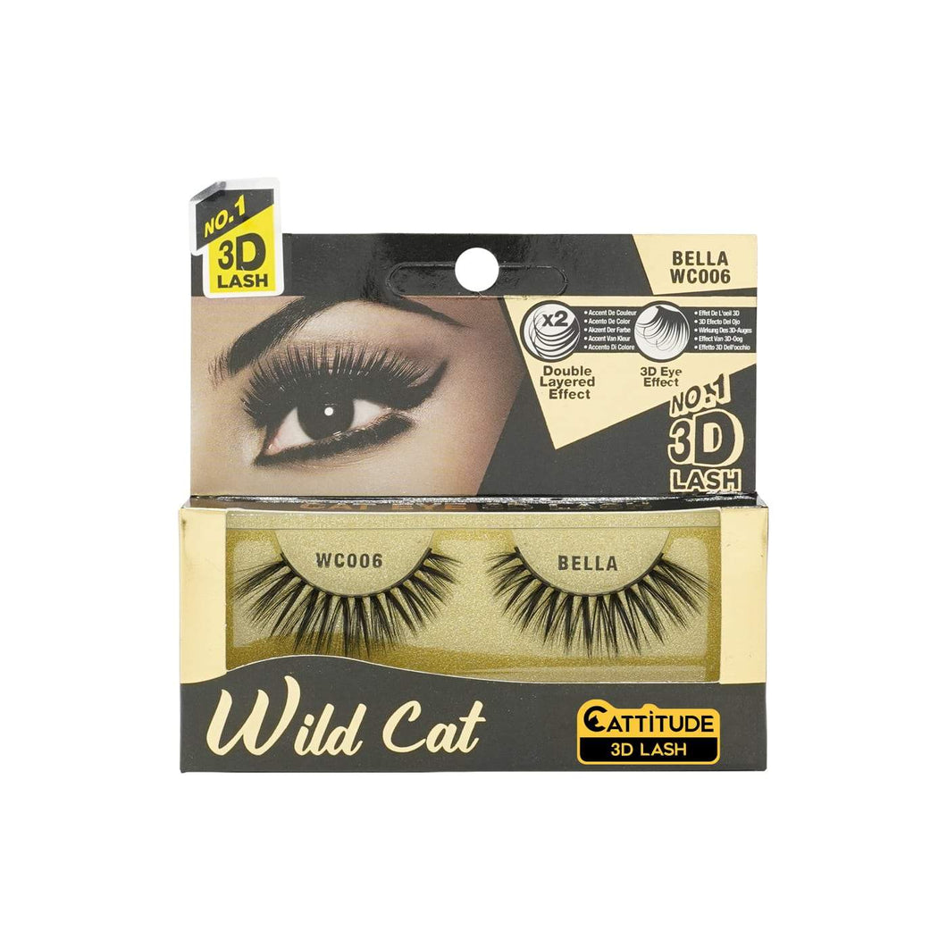 Ebin New York Wild Cat 3D Eye Lashes-Bella - Beauty Bar & Supply