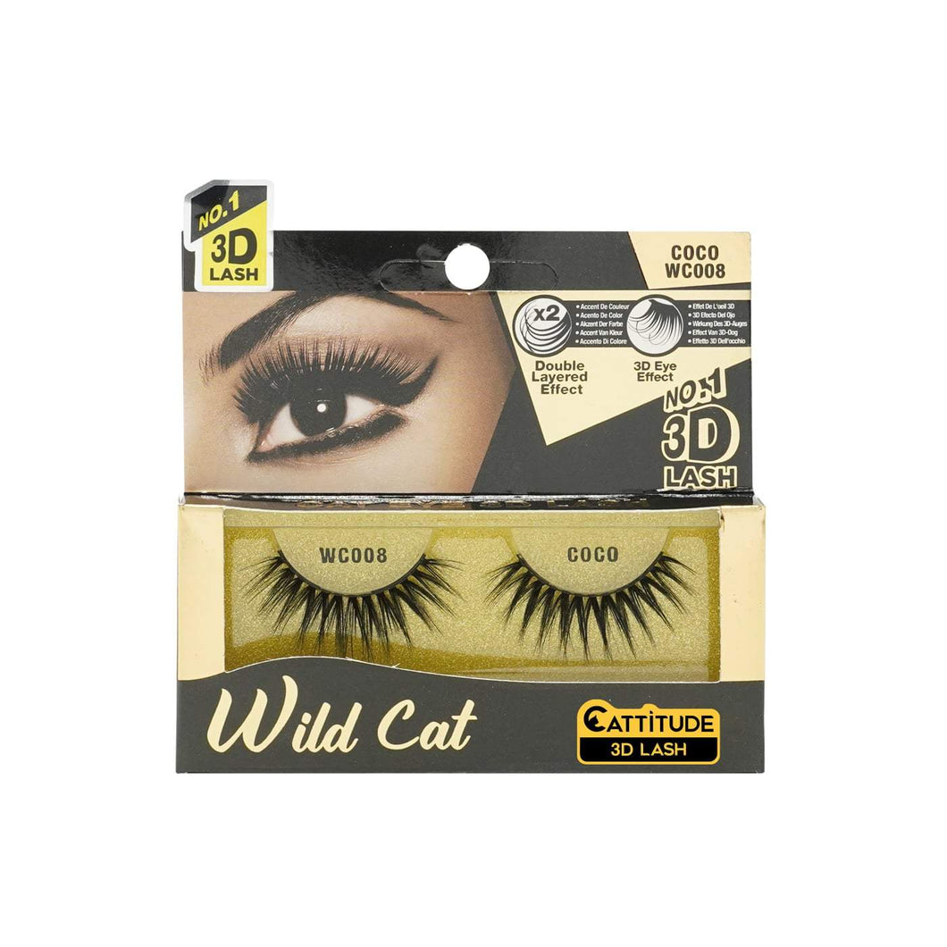 Ebin New York Wild Cat 3D Eye Lashes-Coco - Beauty Bar & Supply