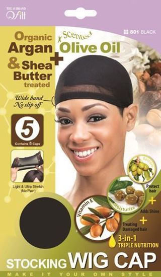 Qfitt Organic Argan & Shea Butter + Olive Oil Stocking Wig Cap - Beauty Bar & Supply