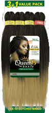 Load image into Gallery viewer, Urban Beauty Queen B Braiding Hair 60&quot; 3+1 Multipack - Beauty Bar &amp; Supply
